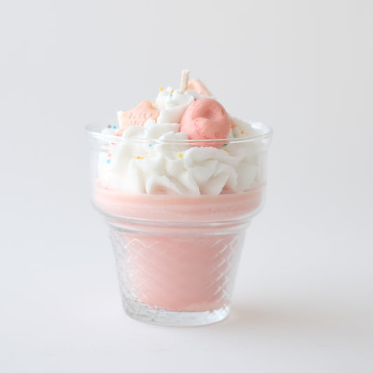 8oz Peach Cone Glass