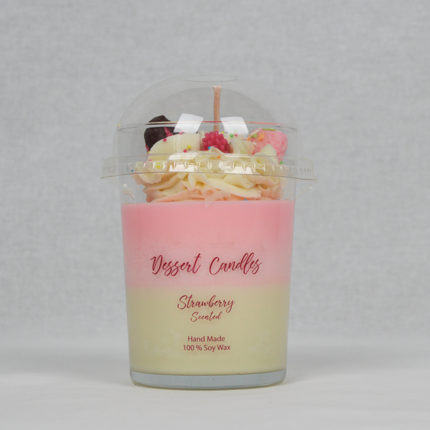 12oz Strawberry Dessert Candle