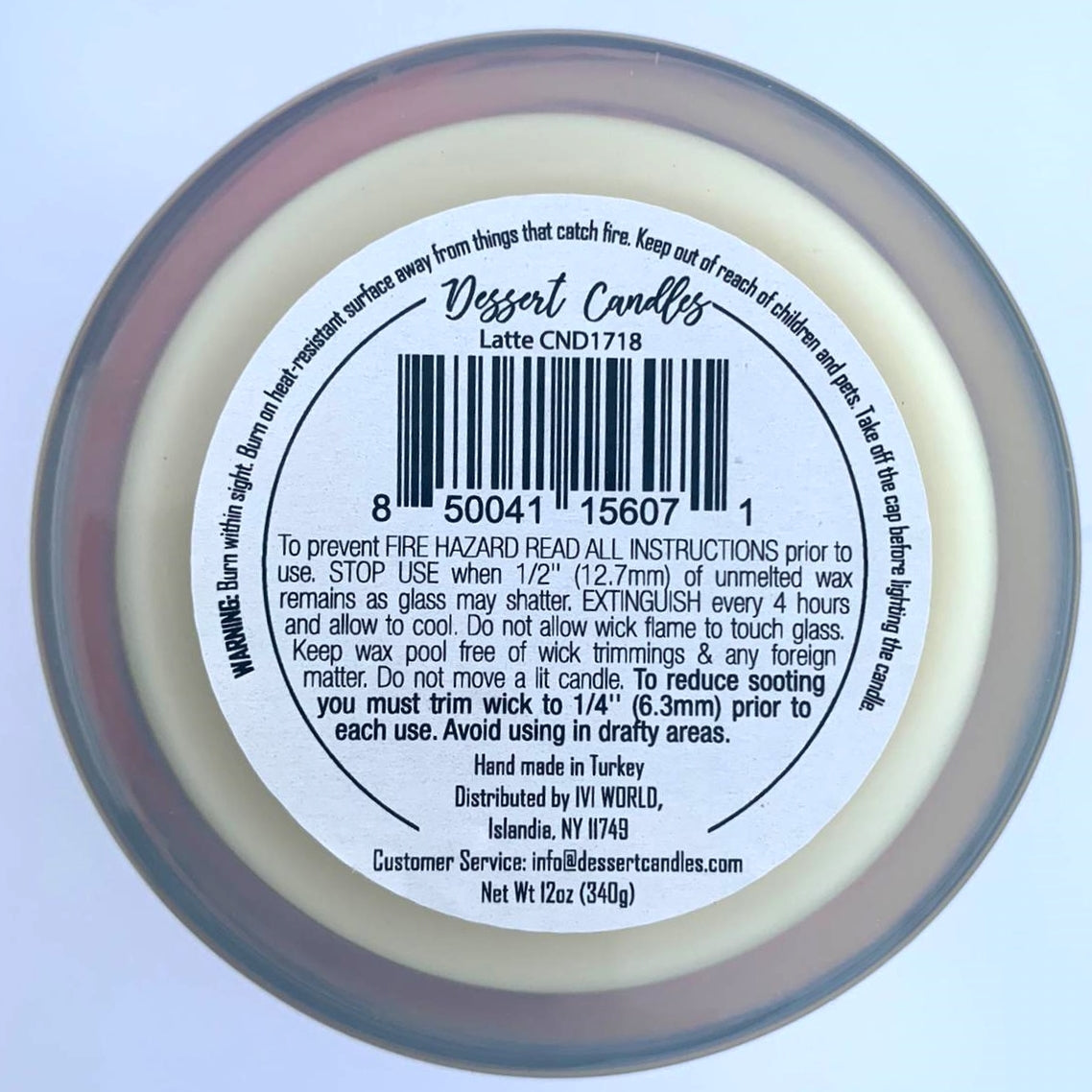 12oz Latte Dessert Candle
