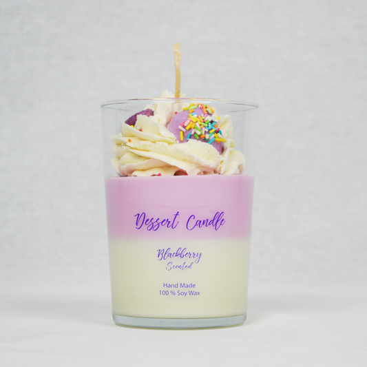 Unique Cotton Candy Ice Cream Candle with Pink or Blue Macaron, Cotton  Candy Ice Cream Soy Wax Dessert Candle
